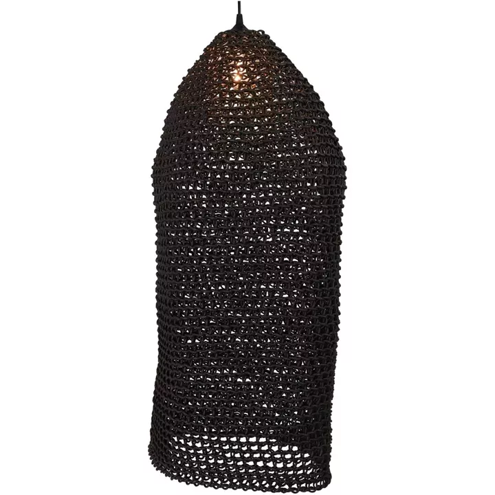 Καπέλο Φωτιστικού ArteLibre Μαύρο Χαρτί 35x35x80cm