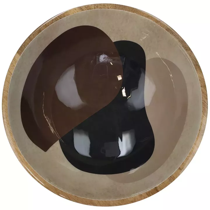 Μπολ ArteLibre Μπεζ Ξύλο 30x30x12cm