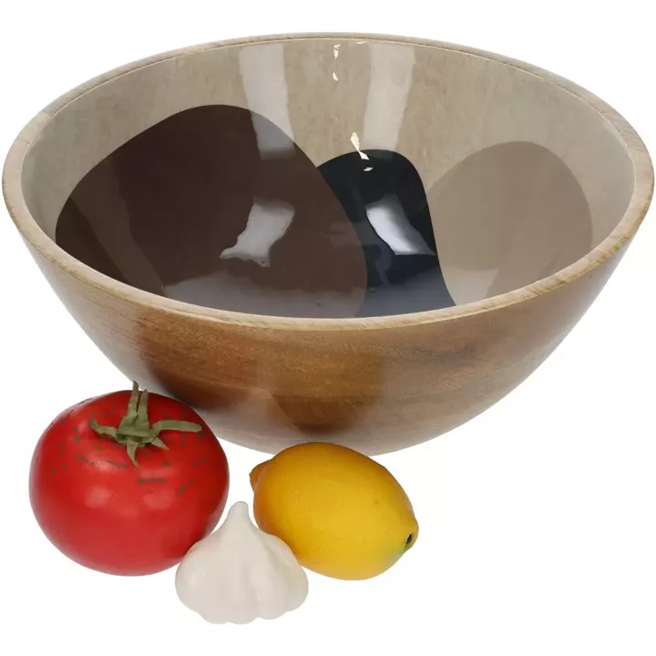 Μπολ ArteLibre Μπεζ Ξύλο 30x30x12cm