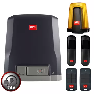 BFT Deimos BT A600 24V για συρόμενες πόρτες έως 600kg, D-Track, soft start/stop, πλακέτα Hamal