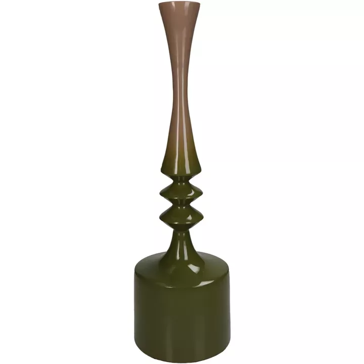 Κηροπήγιο ArteLibre Πράσινο Αλουμίνιο 10x10x33cm