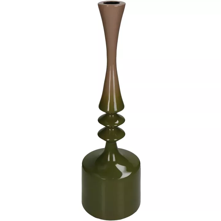 Κηροπήγιο ArteLibre Πράσινο Αλουμίνιο 10x10x33cm