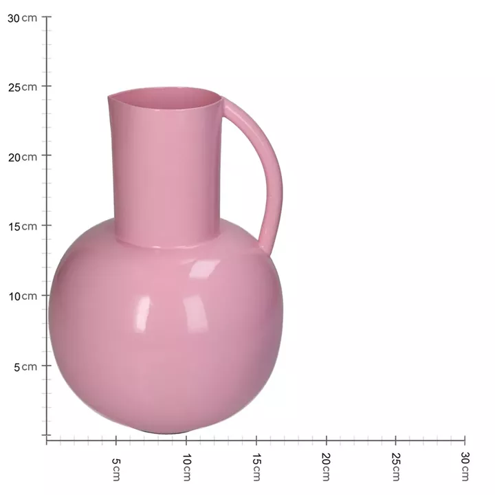 Βάζο ArteLibre Ροζ Μέταλλο 17x17.5x25cm