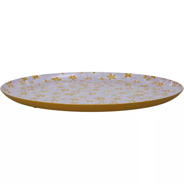 Δίσκος ArteLibre Λουλούδια Πολύχρωμο Μέταλλο 33x33x1.8cm