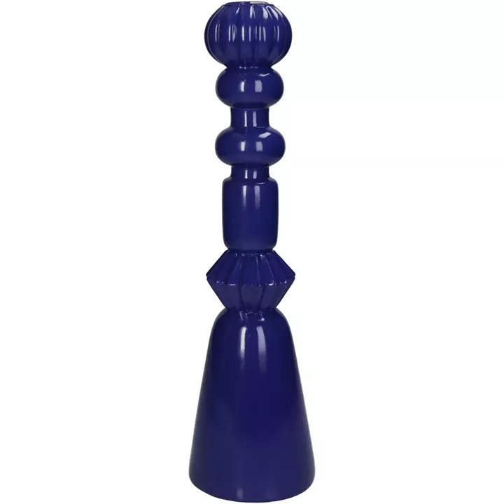 Κηροπήγιο ArteLibre Μπλε Polyresin 10x10x35cm