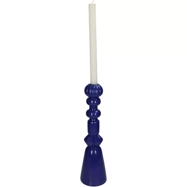 Κηροπήγιο ArteLibre Μπλε Polyresin 10x10x35cm