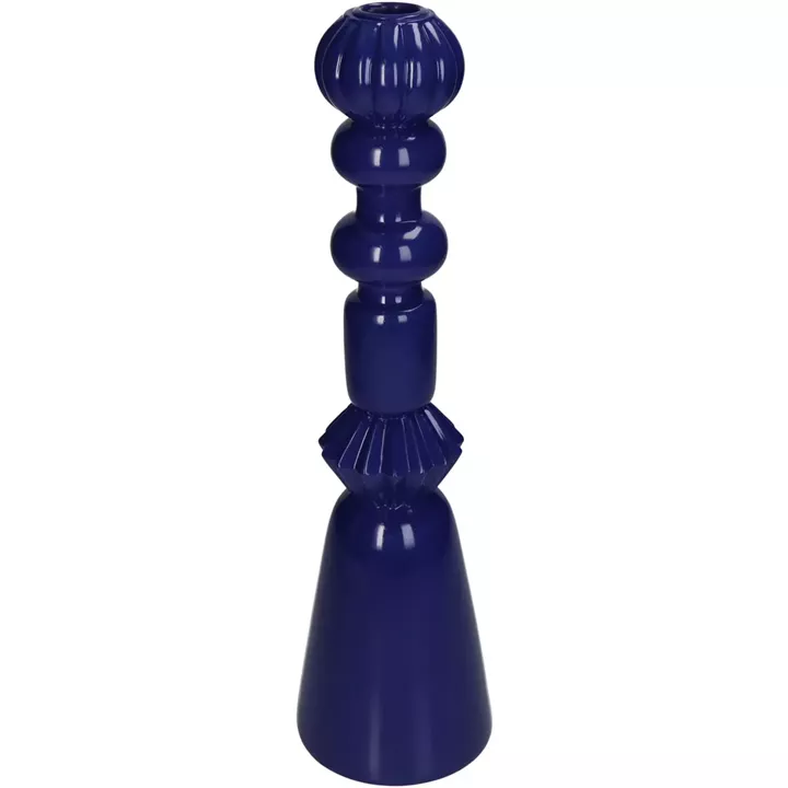 Κηροπήγιο ArteLibre Μπλε Polyresin 10x10x35cm