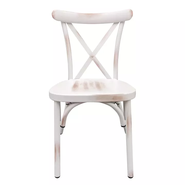 Καρέκλα Κήπου ArteLibre CHAD Λευκό Αντικέ Αλουμίνιο 44x52x87cm