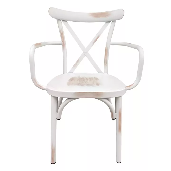 Καρέκλα Κήπου ArteLibre THOMSONS Λευκό Αντικέ Αλουμίνιο 52x52x87cm