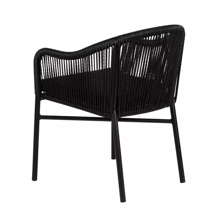 Πολυθρόνα Κήπου ArteLibre KAGERA Μαύρο Αλουμίνιο/Rattan 45x42x84cm