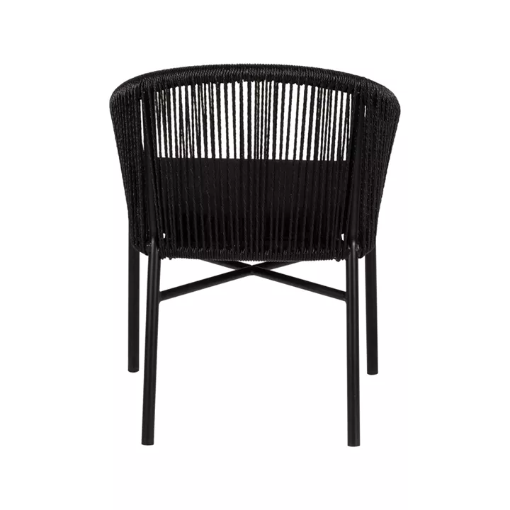 Πολυθρόνα Κήπου ArteLibre KAGERA Μαύρο Αλουμίνιο/Rattan 45x42x84cm