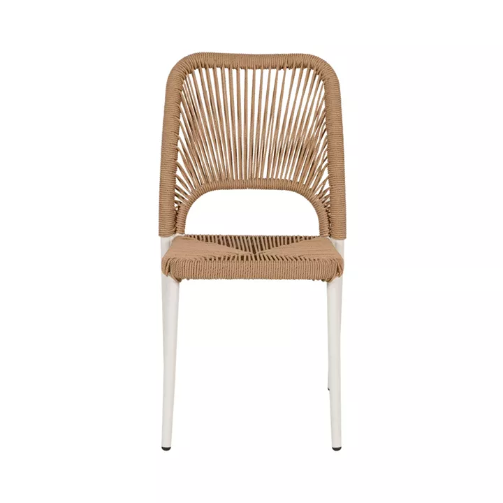 Καρέκλα Κήπου ArteLibre TINKISSO Λευκό/Φυσικό Αλουμίνιο/Rattan 45x63x82cm