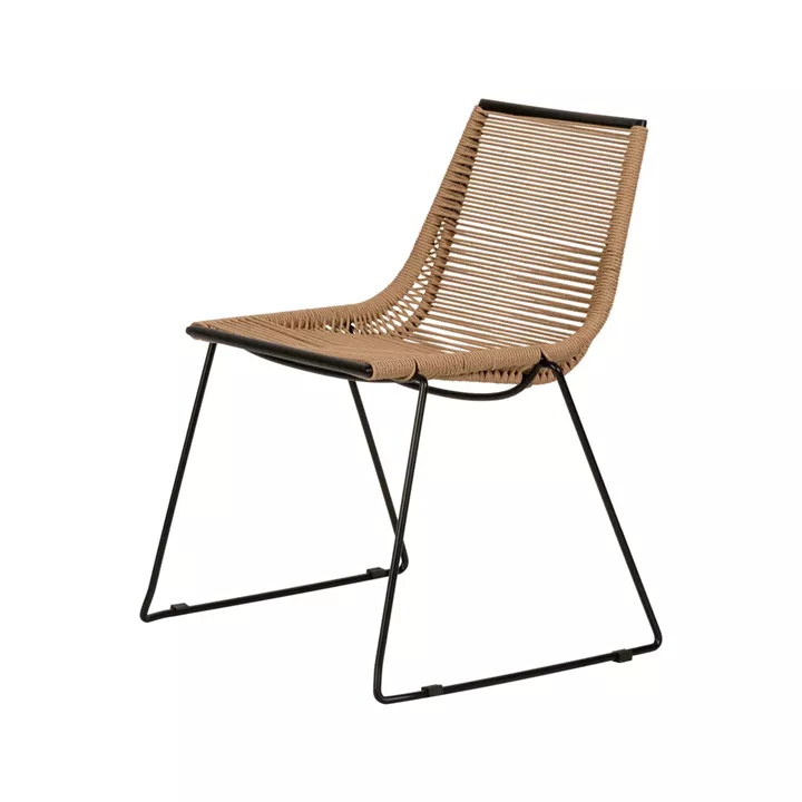 Καρέκλα Κήπου ArteLibre DERNA Φυσικό/Μαύρο Μέταλλο/Rattan 57x59x80cm