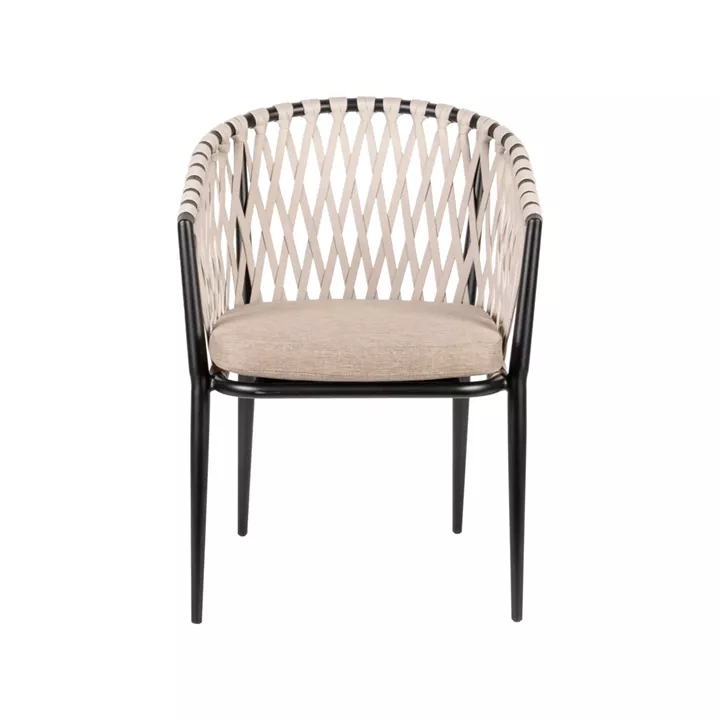 Πολυθρόνα Κήπου ArteLibre HOWICK Γκρι/Μαύρο Αλουμίνιο/Ύφασμα 56x61x78cm