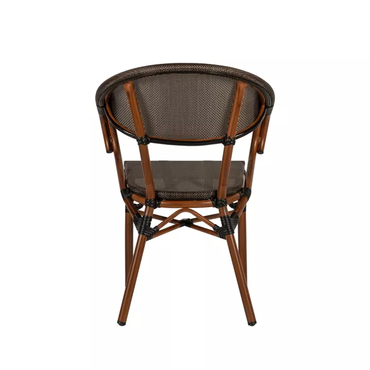 Πολυθρόνα Κήπου ArteLibre DALILA Καφέ/Μπαμπού Αλουμίνιο/Ύφασμα 57x57x82cm