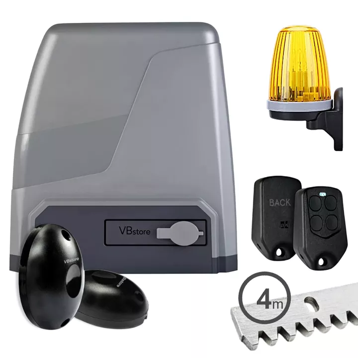 PROFELMNET Triton 8 Full Pack με 1 τηλεχειριστήριο | Μοτέρ συρόμενης γκαραζόπορτας 230V έως 800kg