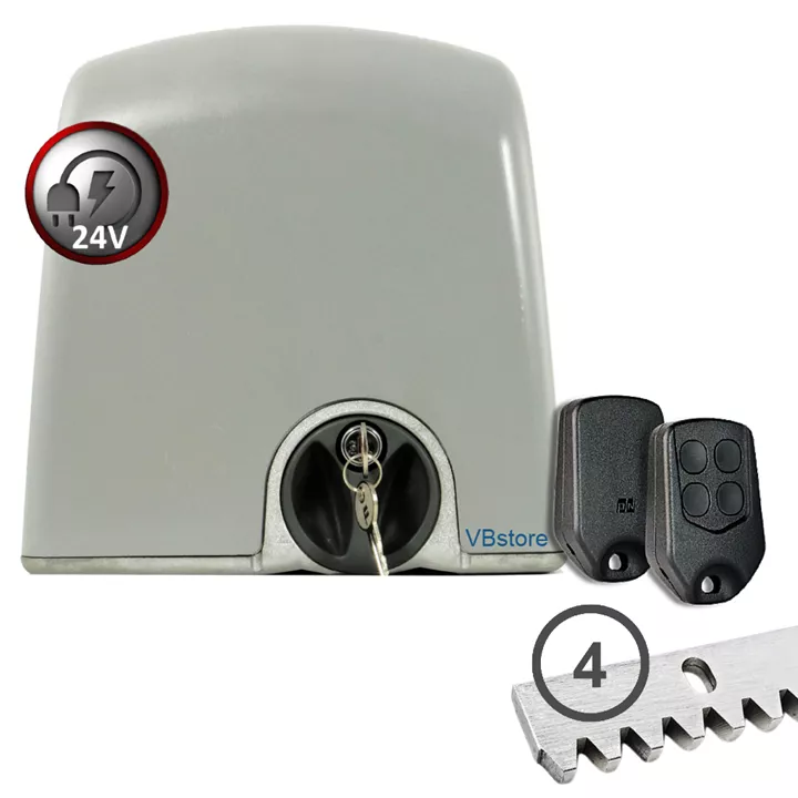 PROTECO Strike 6 με 1 τηλεχειριστήριο | Μηχανισμός συρόμενης γκαραζόπορτας 24V έως 600kg