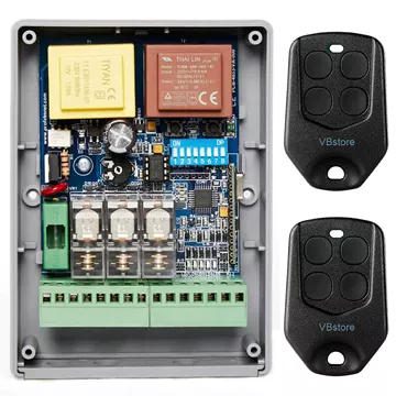 PROFELMNET PSR 3433 πίνακας ελέγχου 230V rolling code 433,92MHz έως 1200W με 2 τηλεχειριστήρια PSR86T για συρόμενες, ανοιγόμενες Μ/Φ και μπάρες