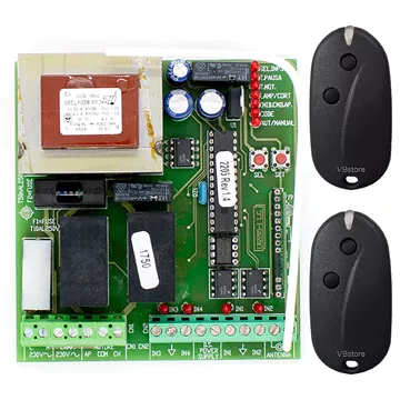 SEAV LRS 2205 2T πίνακας ελέγχου 230V για συρόμενη γκαραζόπορτα έως 1500W με 2 τηλεχειριστήρια RS2N