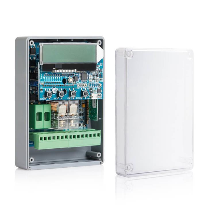 4033 LCD Profelmnet Πίνακας ελέγχου αυτοματισμός για μοτέρ συρόμενης γκαραζόπορτας, ανοιγόμενης Μ/Φ, ρολού και μπάρες 230VDC Σταθερού κωδικού με 1 χειριστήριο