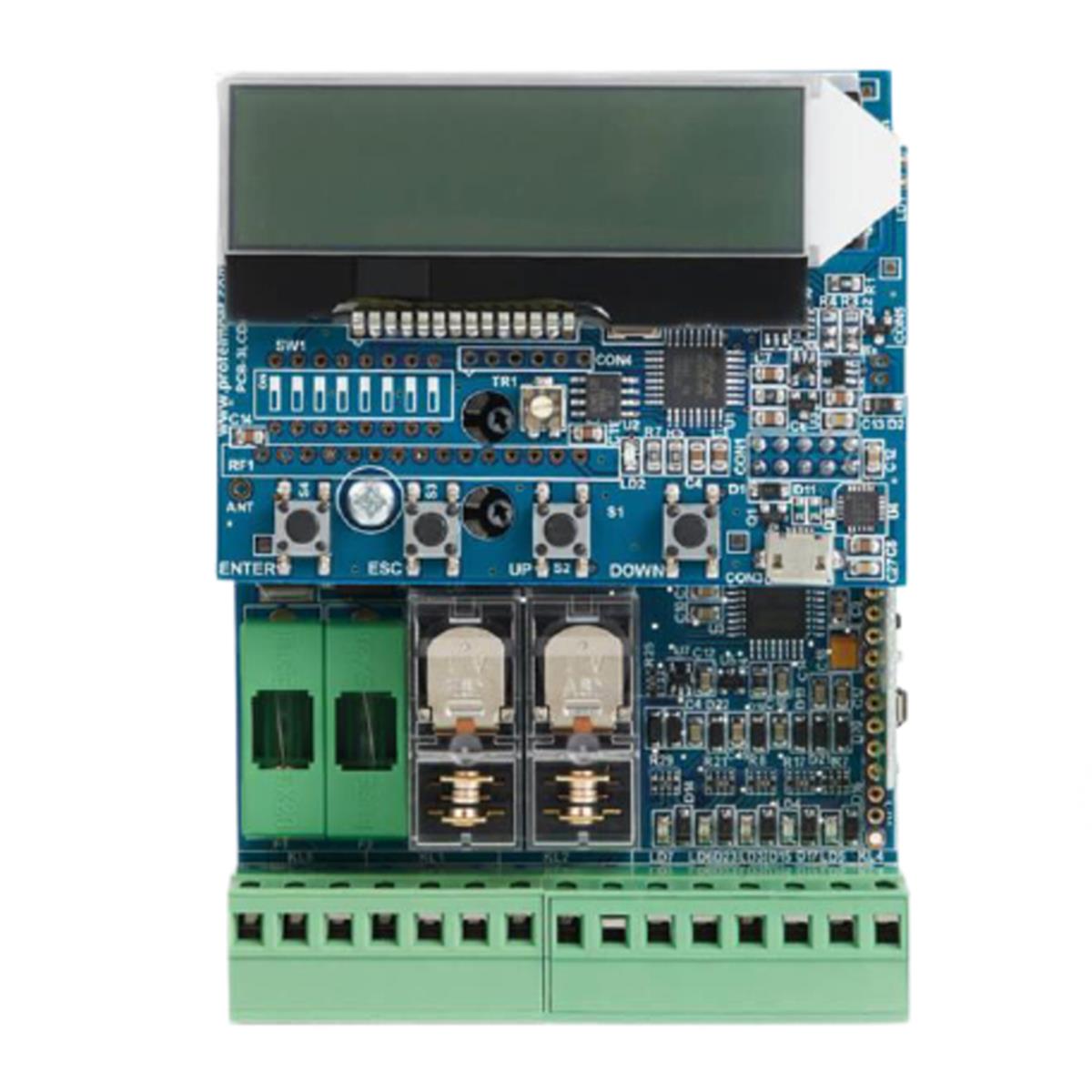 4033 LCD Profelmnet Πίνακας ελέγχου αυτοματισμός για μοτέρ συρόμενης γκαραζόπορτας, ανοιγόμενης Μ/Φ, ρολού και μπάρες 230VDC Σταθερού κωδικού 433,92MHz