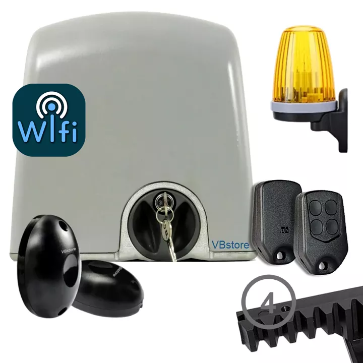 PROTECO Strike 5 WiFi | Μοτέρ συρόμενης γκαραζόπορτας 500kg 230V με 1 τηλεχειριστήριο