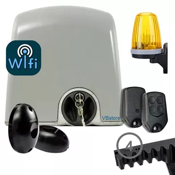 Proteco Strike 5, wifi, μοτέρ συρόμενης γκαραζόπορτας 230V έως 500kg, με πλαστική κρεμαγιέρα, αθόρυβη και στιβαρή λειτουργία, VBstore