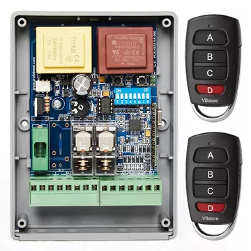 PROFELMNET PS 3423 πίνακας ελέγχου 110 ή 230V για ρολό και συρόμενη πόρτα 433,92 MHz έως 1200W με δύο τηλεχειριστήρια