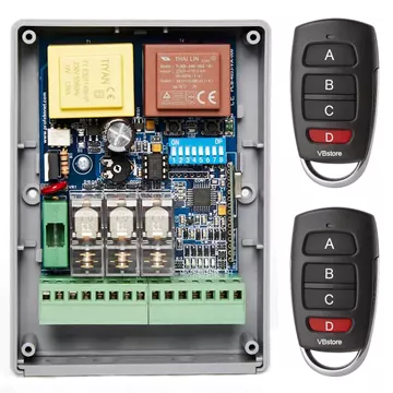 PROFELMNET PS 3433 πίνακας ελέγχου 230V σταθερού κωδικού 433,92MHz έως 1200W με 2 τηλεχειριστήρια PSD36T για συρόμενες, ανοιγόμενη Μ/Φ και μπάρες