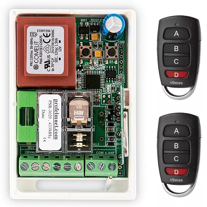 PROFELMNET PS 3020 με 2 τηλεχειριστήρια | Ηλεκτρονικός πίνακας για ρολά 230V έως 1200W