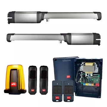 BFT PHOBOS BT A40 24V σετ δίφυλλης έως 4 m 500 kg, πίνακας ZARA, 2 χειριστήρια, LED φάρος, φωτοκύτταρα, VBstore