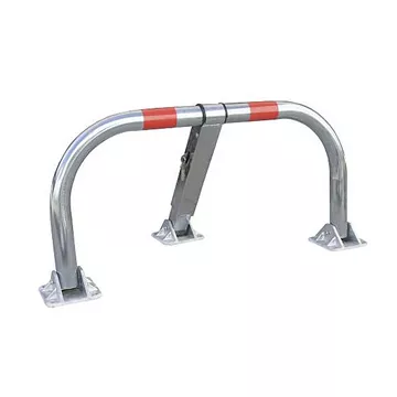 STOPBLOCK τρίποδη μπάρα στάθμευσης, γαλβανιζέ Φ55, ενσωματωμένη κλειδαριά, VBstore