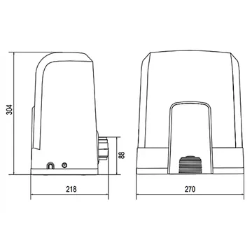 LiftMaster SL 400 EVK WiFi μοτέρ συρόμενης γκαραζόπορτας, διαστάσεις, VBstore