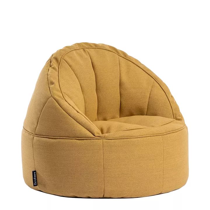 Πουφ Πολυθρόνα ArteLibre LINDE Κίτρινο Ύφασμα 70x75cm