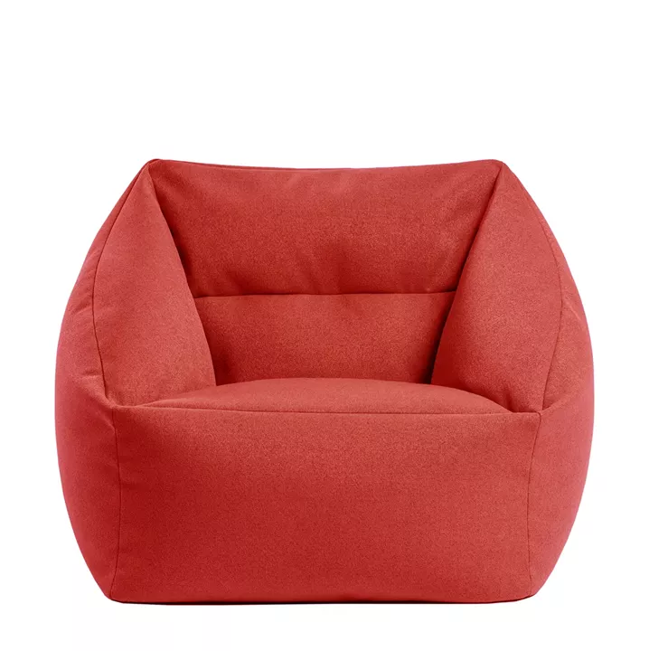 Πουφ Πολυθρόνα ArteLibre MAZIA Κόκκινο Ύφασμα 64x64x66.5cm