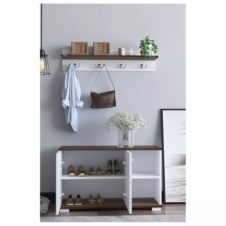 Έπιπλο Εισόδου ArteLibre FURAHA Καρυδί Μοριοσανίδα 90x33x52.2cm