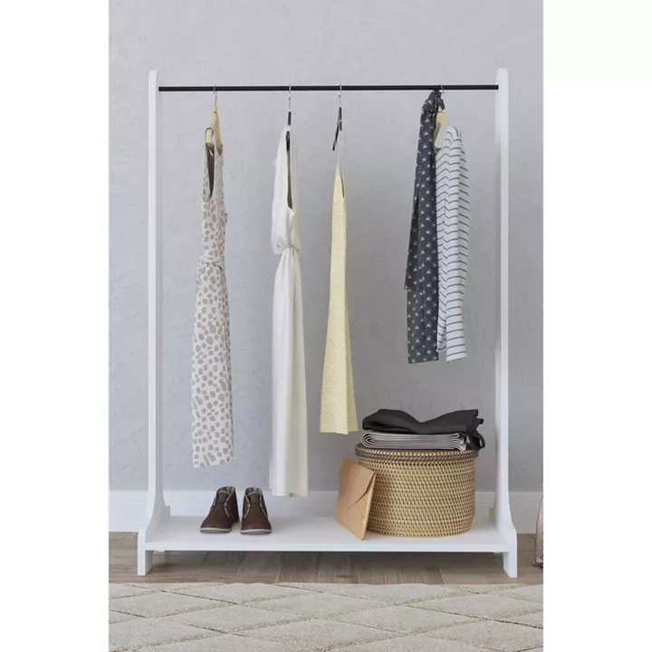 Κρεμάστρα Δαπέδου ArteLibre ORATILE Λευκό Μοριοσανίδα/Μέταλλο 89x35x128cm