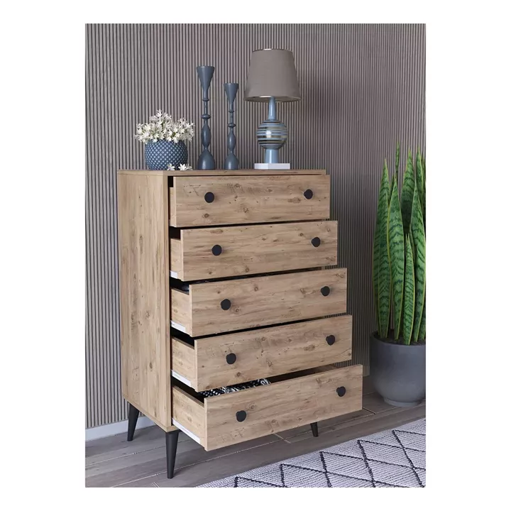 Συρταριέρα ArteLibre AMARI Δρυς Μοριοσανίδα 72x43x114cm