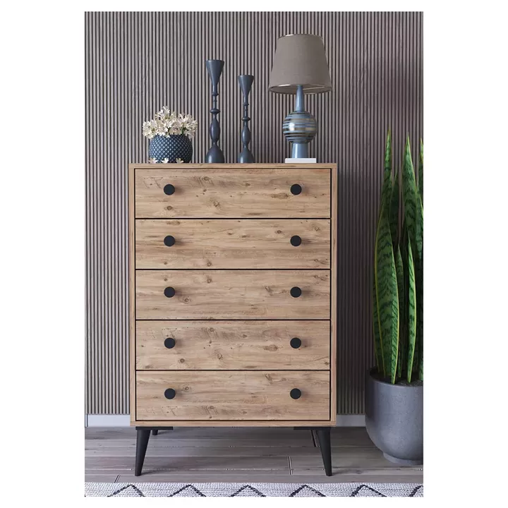 Συρταριέρα ArteLibre AMARI Δρυς Μοριοσανίδα 72x43x114cm