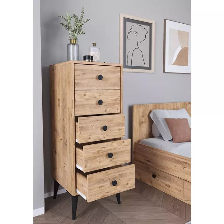 Συρταριέρα ArteLibre AMARI Δρυς Μοριοσανίδα 43x43x114cm