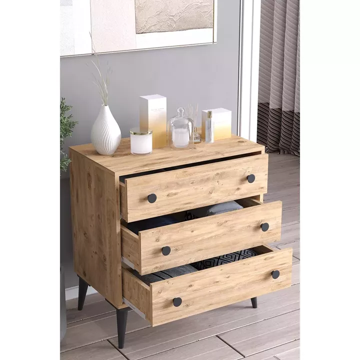 Συρταριέρα ArteLibre AMARI Δρυς Μοριοσανίδα 72x43x79cm