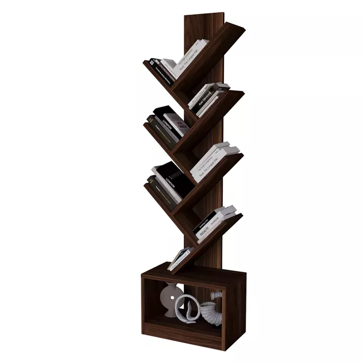 Βιβλιοθήκη ArteLibre BADRU Καρυδί Μοριοσανίδα 40x19.5x150cm