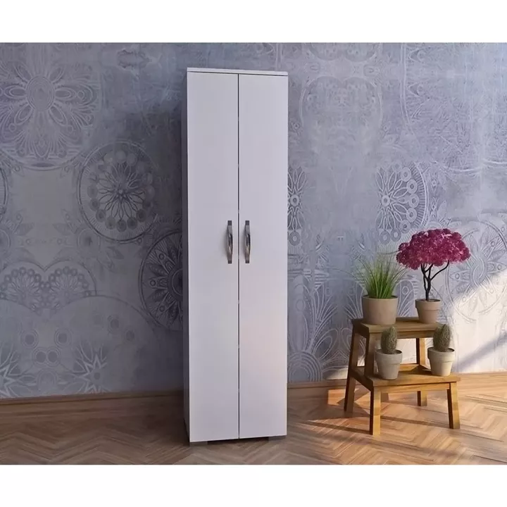 Ντουλάπι ArteLibre JUDELINE Λευκό Μοριοσανίδα 60x32x173.5cm