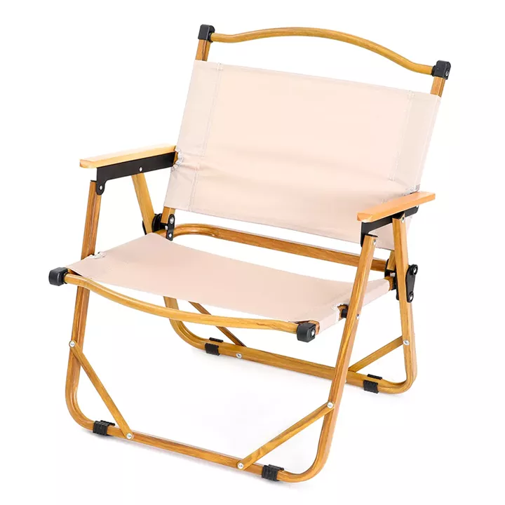 Καρέκλα Παραλίας ArteLibre ISLAMORADA Μπεζ/Χρυσό Μέταλλο/Ύφασμα 41x53x79cm