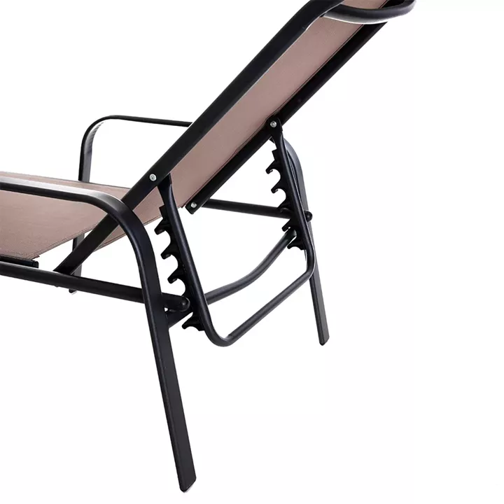 Ξαπλώστρα ArteLibre TETIAROA Καφέ Μέταλλο/Ύφασμα 185x65x33cm