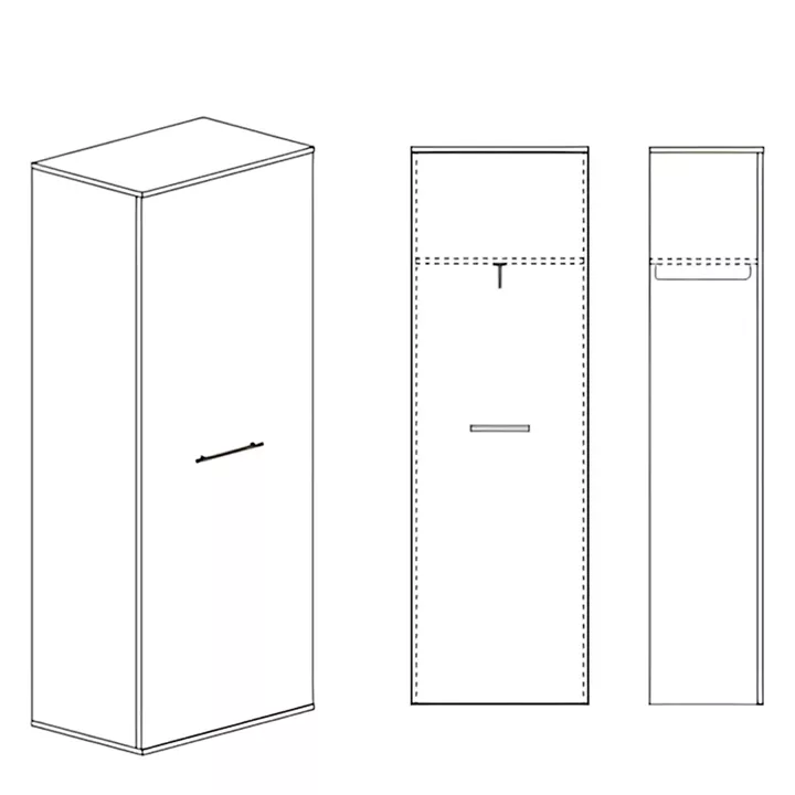 Ντουλάπα ArteLibre INGVILD Φυσικό Μοριοσανίδα 60x40x180cm