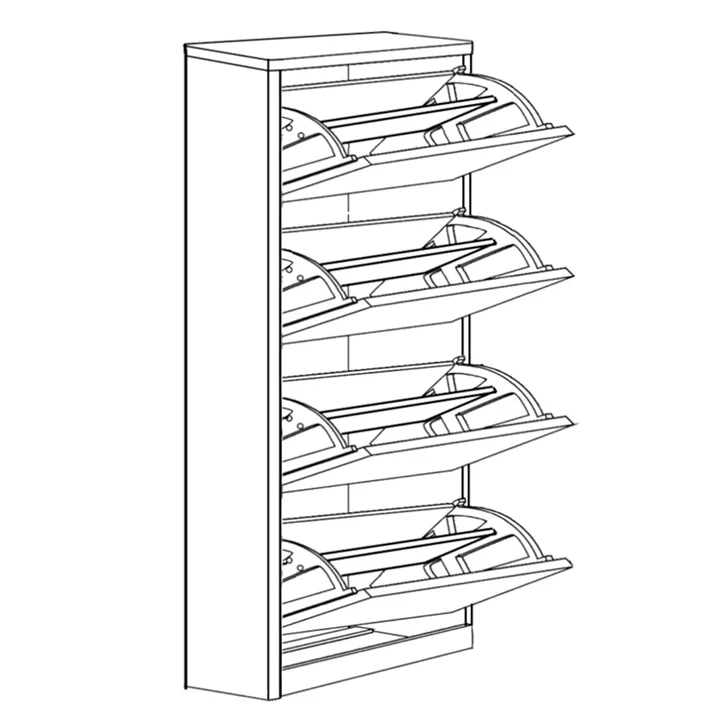 Παπουτσοθήκη ArteLibre DORIT Καφέ Μοριοσανίδα/Μελαμίνη 73x24x148cm