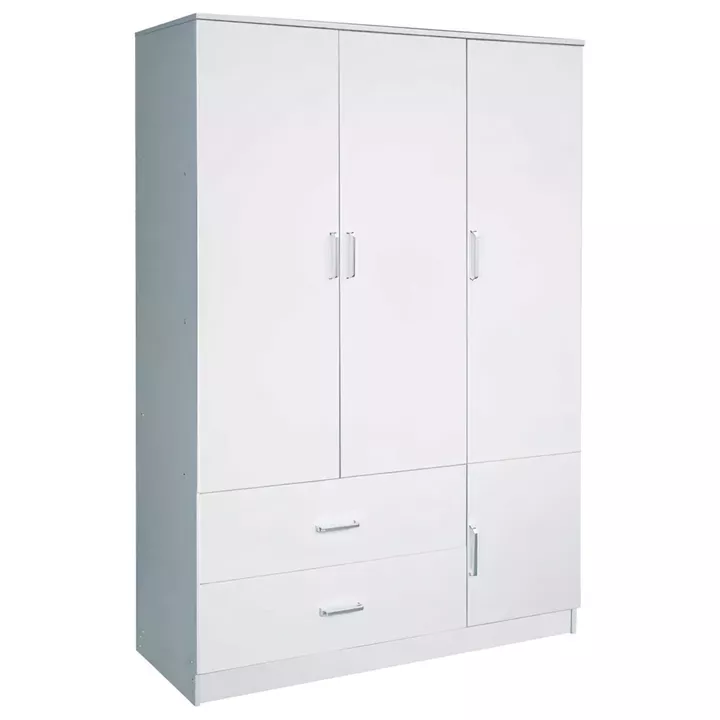 Ντουλάπα ArteLibre TUBEROSA Λευκό Μοριοσανίδα 120x50x180cm