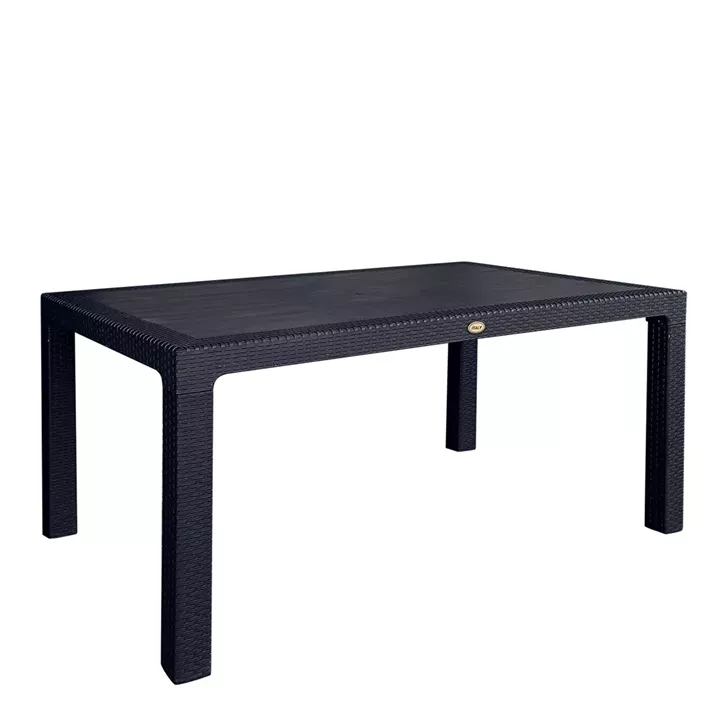 Τραπέζι Κήπου ArteLibre Eco Μαύρο Ανακυκλωμένο PP 150x90x74cm