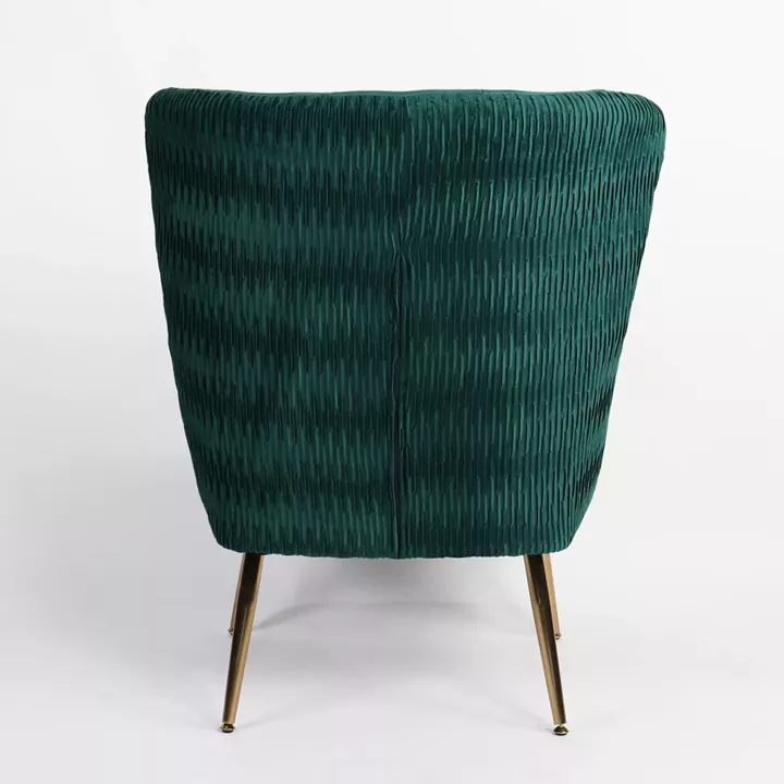 Πολυθρόνα ArteLibre KOLDENREE Πράσινο Βελούδο/Μέταλλο/Ξύλο 74x72x91cm